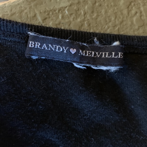 Black Lace-trim Brandy Melville Top - Picture 3 of 3